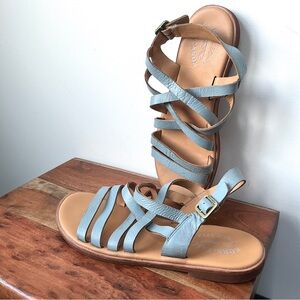 Kork Ease leather sandals in light powder blue. Super soft leather size 9